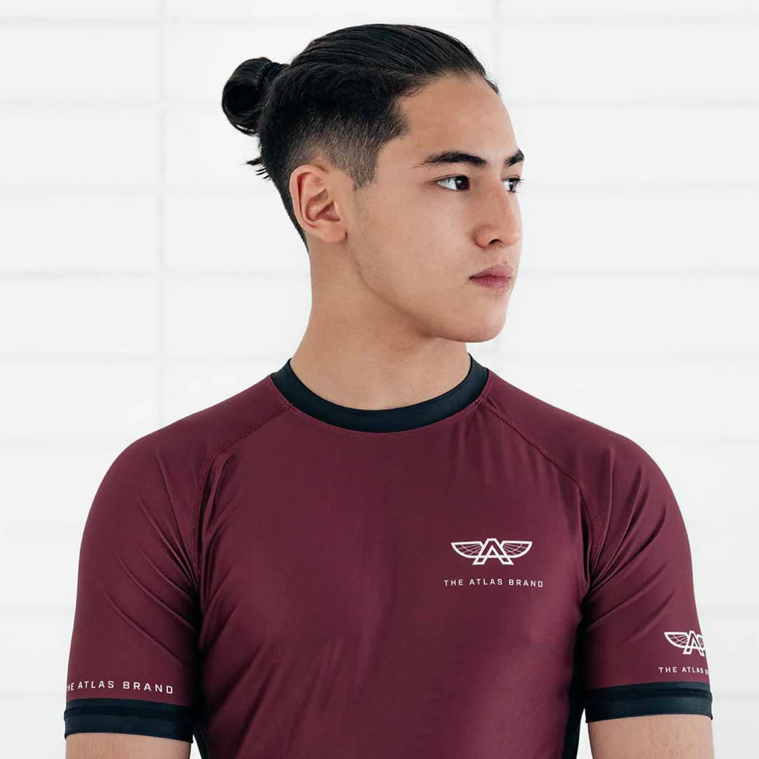The Atlas Brand - Apex S1 Rashguard - Burgundy - Image 4