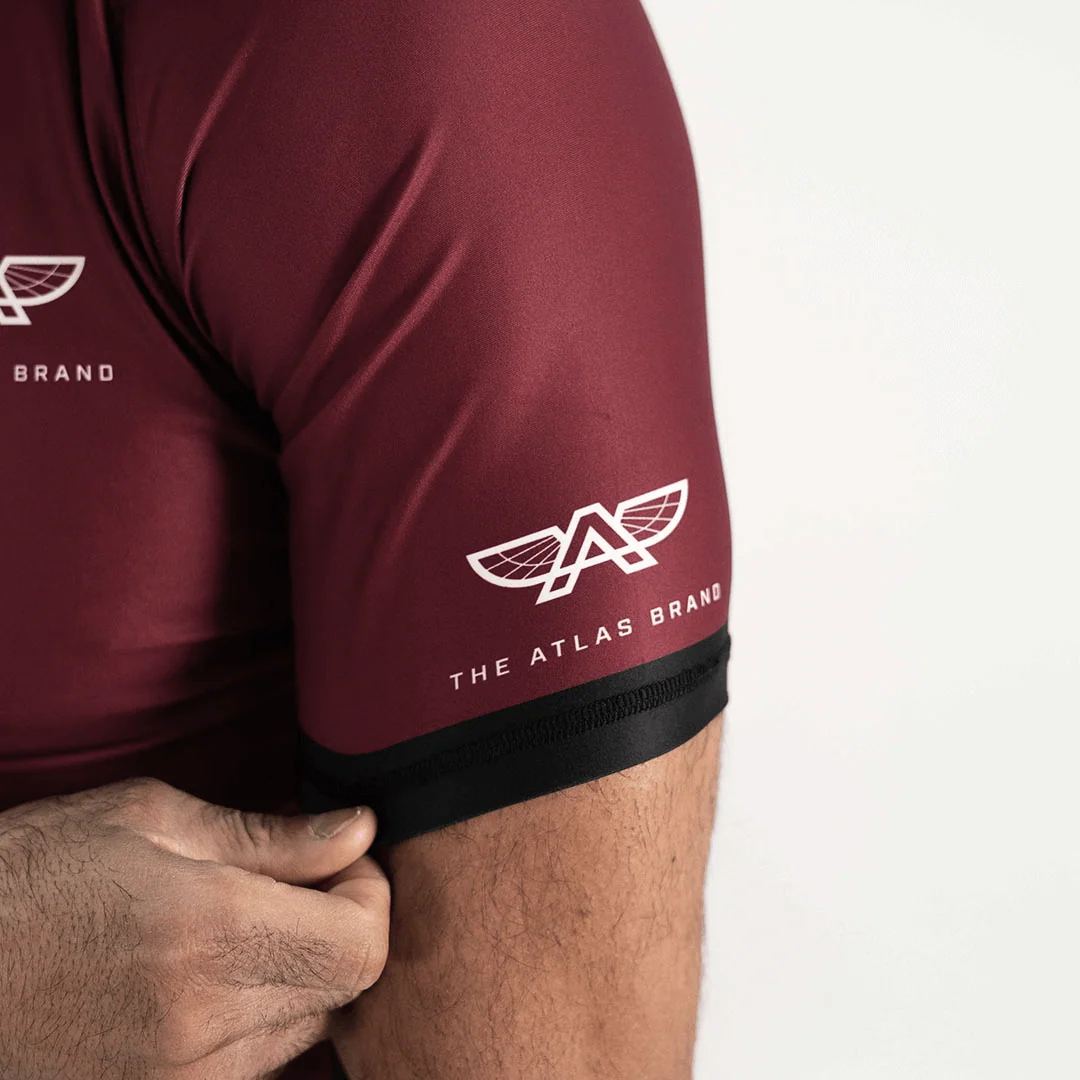 The Atlas Brand - Apex S1 Rashguard - Burgundy - Image 5