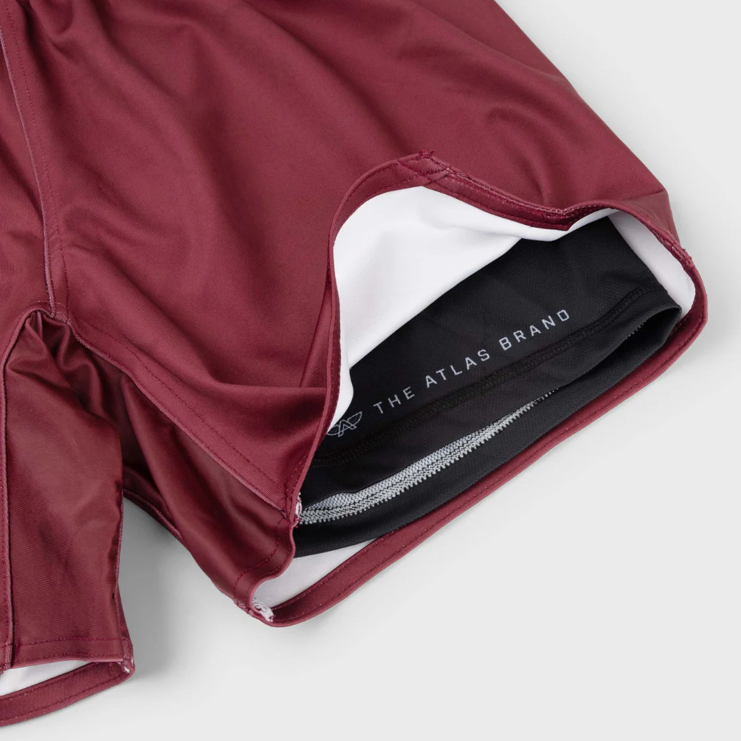 The Atlas Brand - Apex S1 Shorts - Burgundy - Image 5