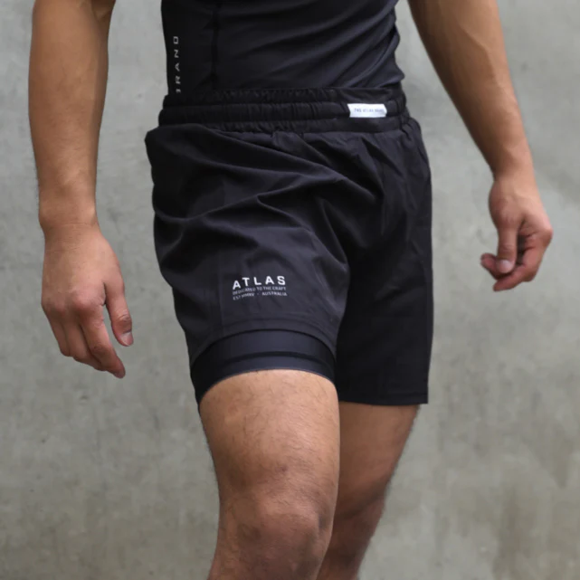 The Atlas Brand - Hybrid Grappling Shorts - Black - Image 4