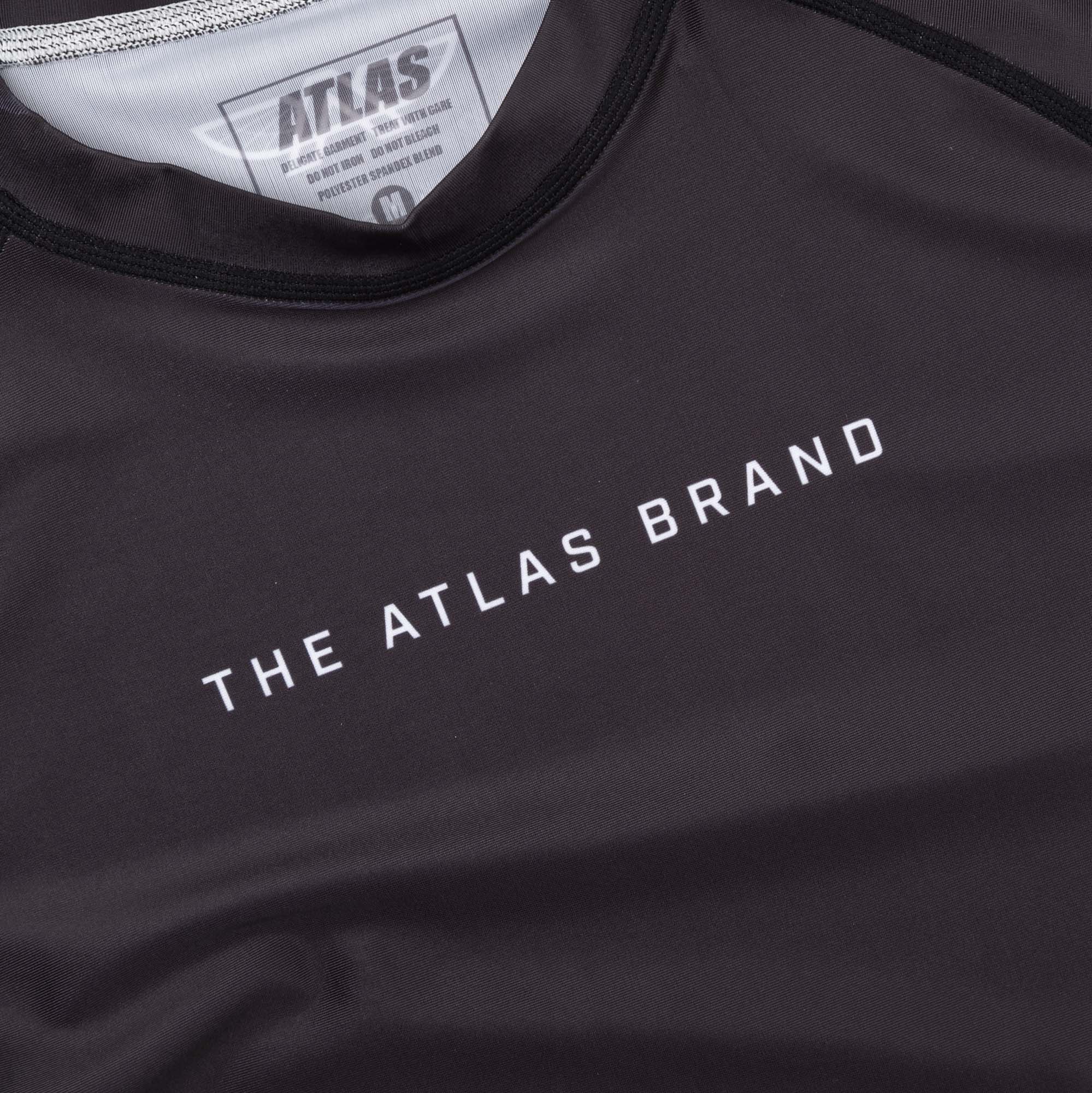 The Atlas Brand - Ranked BJJ Rash Guard - Black - Image 3