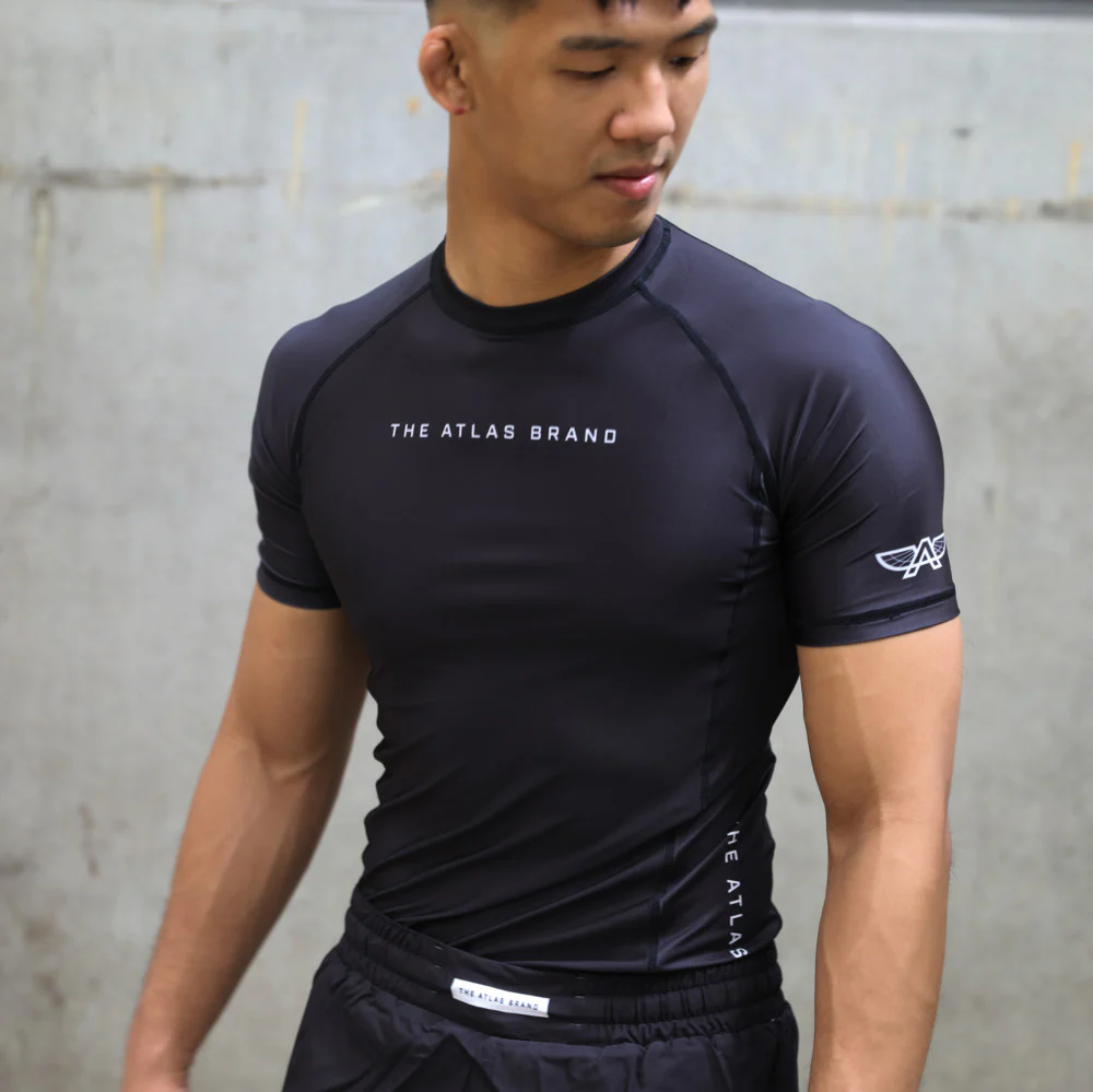 The Atlas Brand - Ranked BJJ Rash Guard - Black - Image 6