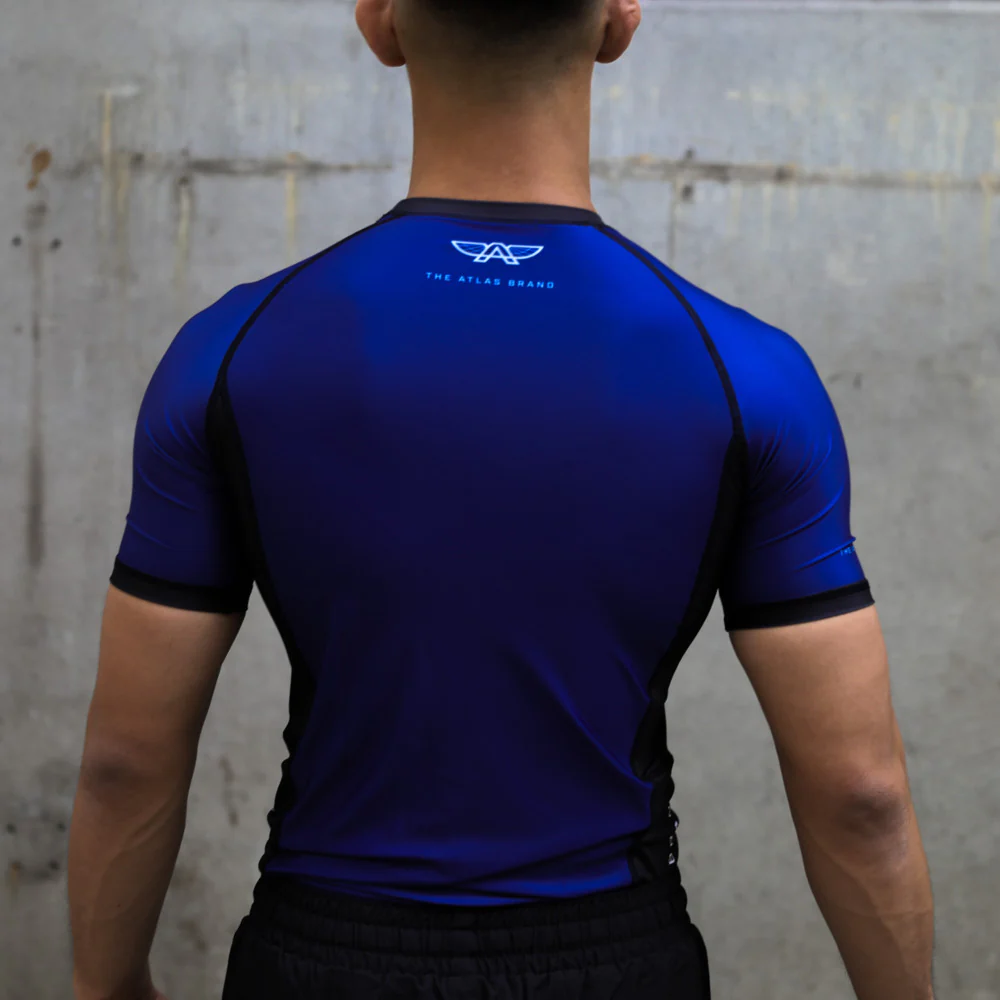 The Atlas Brand - Ranked BJJ Rash Guard - Blue - Image 6