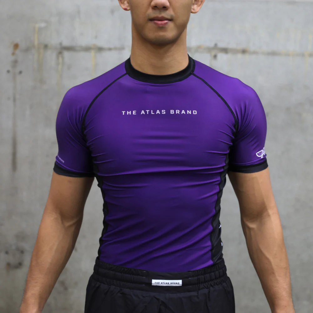 The Atlas Brand - Ranked BJJ Rash Guard - Purple - Image 5
