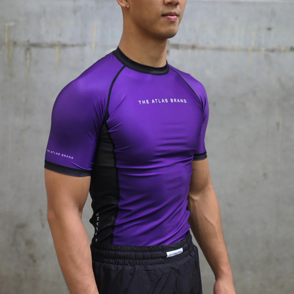 The Atlas Brand - Ranked BJJ Rash Guard - Purple - Image 7