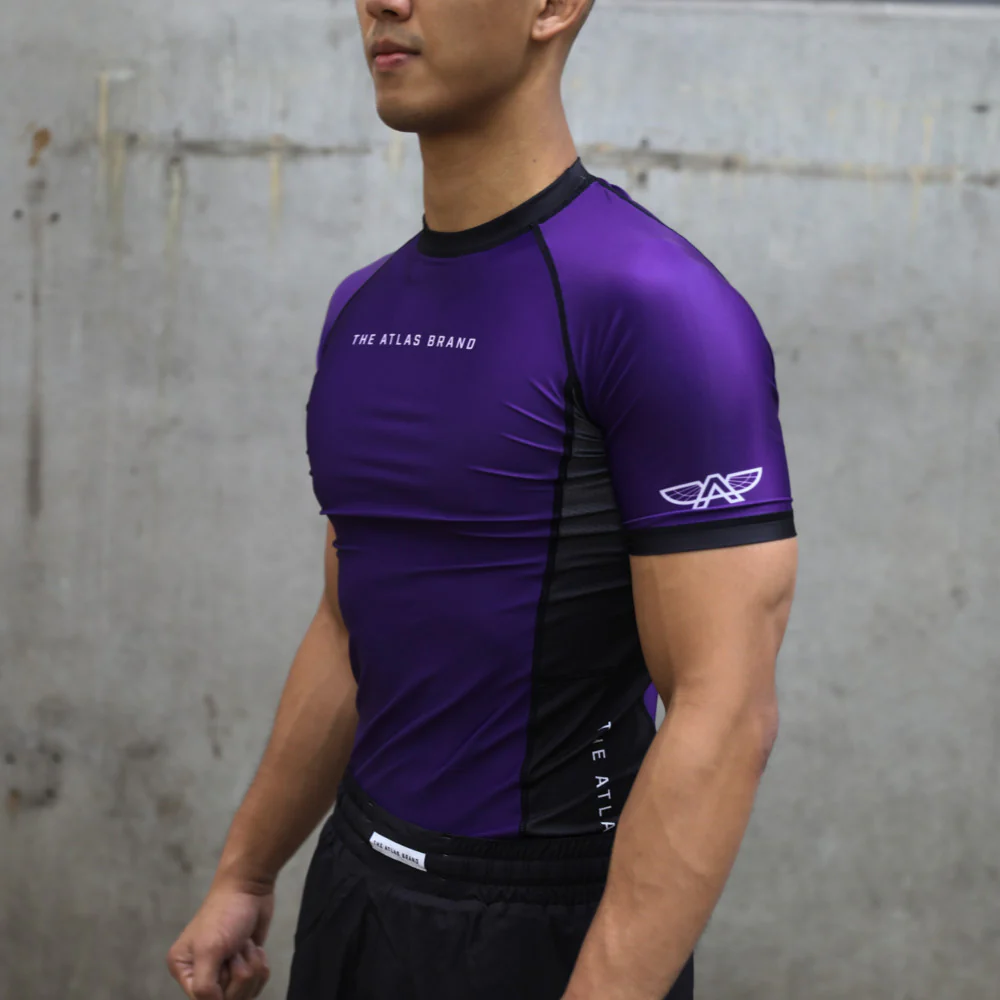 The Atlas Brand - Ranked BJJ Rash Guard - Purple - Image 8