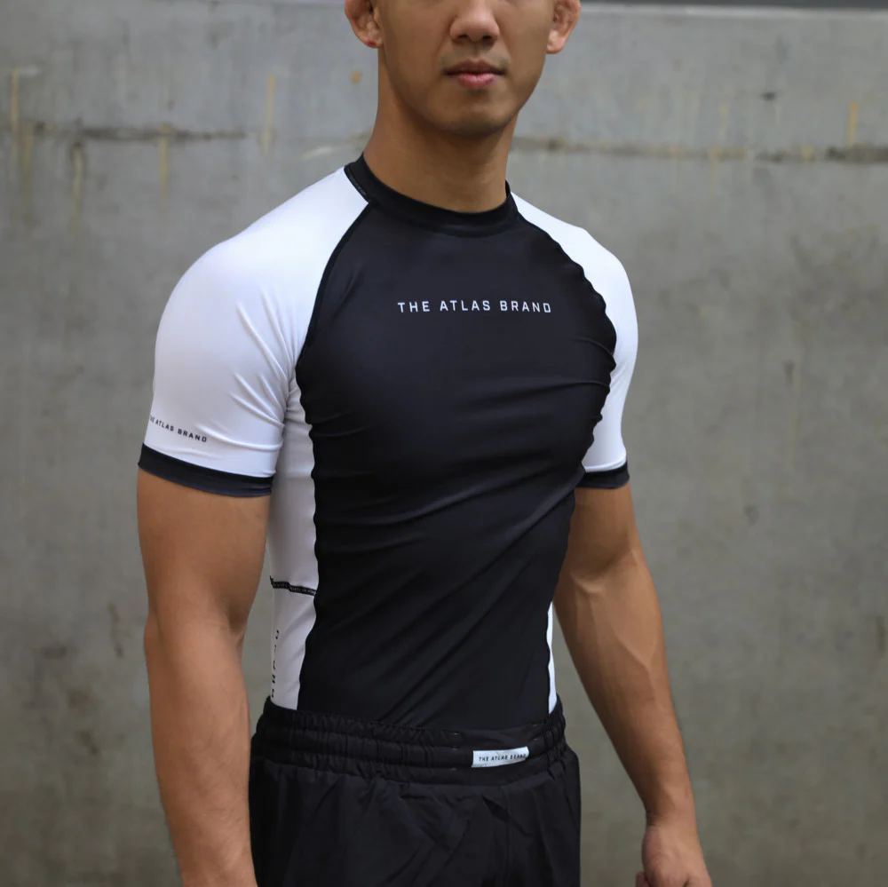 The Atlas Brand - Ranked BJJ Rash Guard - White - Image 5