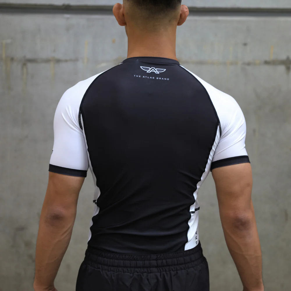 The Atlas Brand - Ranked BJJ Rash Guard - White - Image 7